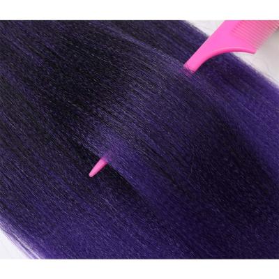 China Hot Sale High Temperature Synthetic Fiber Hair 26 Inch Pre-Stretched Synthetic Ombre Hair Extensions Crochet Braiding Braids for sale