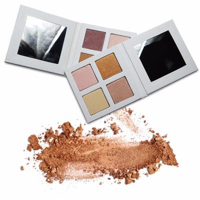 China OEM Shimmer Pressed Powder Private Label 4 Colors Highlighter Bar Palette Waterproof Custom Makeup for sale