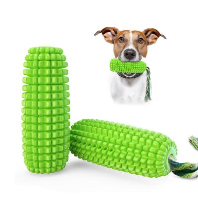 China Corn Shape Dog Chew Toy Interactive Squeaking Puppy Chew Toy Bite-Resistant Teeth Clean Dog Viable Toys for sale