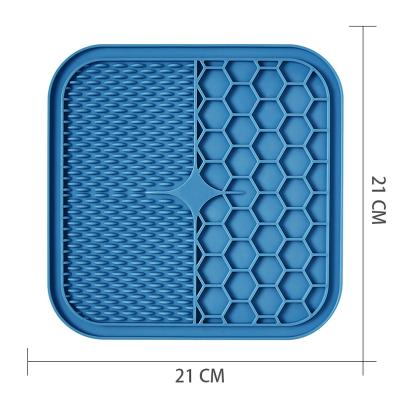 China 21*21 Cm Sustainable Dog Lick Mats Dogs Pets Licking Mat Pad For Silicone Treat Dog Lick Pad for sale