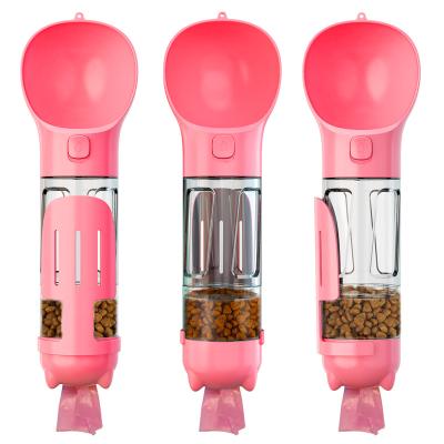 China Wholesale Automatic Portable Dog Water Bottle 3in1 Food Pets Travel Water Driver Dog Travel Water Bowl Customizable Logo and Packagin for sale