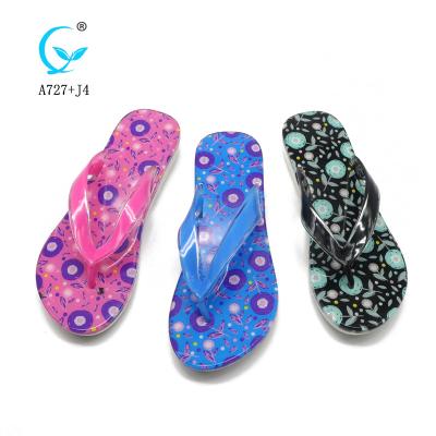 China Newest Design Summer Anti-slippery Comfortable Women Slippers High Heel Plastic Wedges Flip Flop High Heel for sale