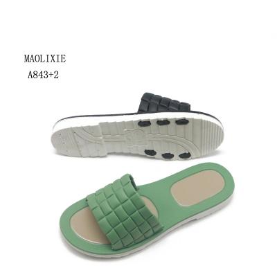 China Fashion Trend Newly Selling Custom Soft Flat House Sandals Slippers Logo PVC Women Slippers Slippers for sale