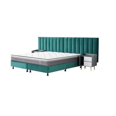 China Modern Factory Direct 5 Star Hotel Beds And Mattress Bed Strong Solid Wood Frame for sale