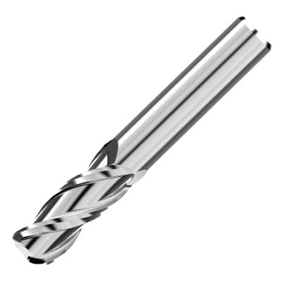 China Micro Grit Carbide HRC 55 Radius Carbide End Mill Corner End Mills Cutter For Aluminum for sale