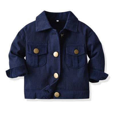 China OEM Spring Bomber Kids Toddler Girls Blue Breathable Custom Unisex Denim Jean Jacket for sale