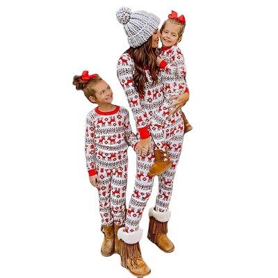 China Warm Sale Family Package Christmas Parent Child QUICK DRY Pajamas Set Kids Cotton Pajamas Family Christmas Matching Pajamas for sale