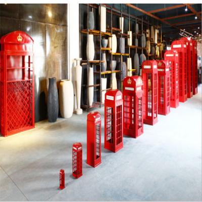 China Wedding Hot Sell London Classic British Antique Red Pink Telephone Booth for sale