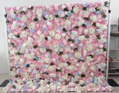 China High Quality Rose Backdrops Wall Panel Floral Artificial Flower Banquet Flower Backdrop Wedding Decor for sale