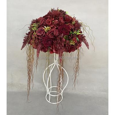 China Easy Decorative Handmade Artificial Wedding Flower Arrangements In Factory Price Flower Ball Table Centerpieces for sale