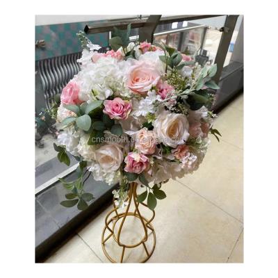 China Easy Decorative Rose Flower Ball Wedding Table Centerpiece Artificial Flower Arrangements Big for sale