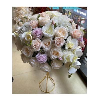 China Banquet Wedding Flower Garland Flower Ball Big Plastic Flower Ball Wedding Centerpieces for sale