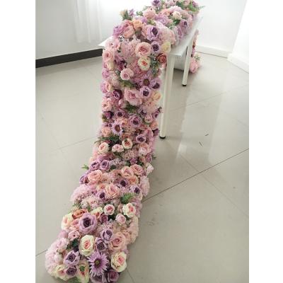 China Christmas Decorative Easy Rose Table Runner Wedding Artificial Flower For Sale for sale