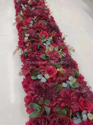 China 2m*40cm Banquet Table Runner Flower Centerpieces Road Lead Foam Strip Aisle Wedding Table Flower Runner for sale