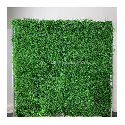 China Wedding Party Event Decoration Wedding Cloth Decorative Back Green Grass Wall Artificial Backdrop for sale