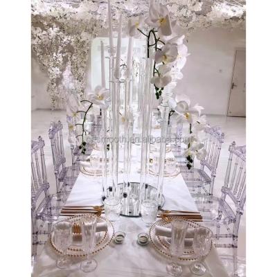 China Acrylic Candlestick Crystal Acrylic Glass Candle Holders Christmas Weddings Weddings Candelabra Table Centerpieces for sale