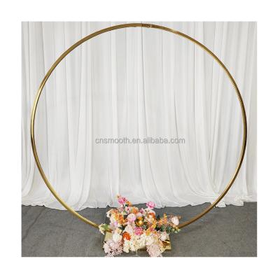 China Wedding Event Concert Gold Stainless Steel Metal Circle Ring Luxury Wedding Balloon Arch for sale