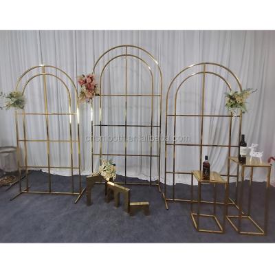 China Wedding Wedding Events Backdrop Decoration Stainless Steel Frame Golden Backdrop for sale