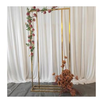 China Wedding/Banquet/Hotel Wedding Gold Stainless Steel Metal Arch Backdrop Frames Stand For Wedding Events for sale