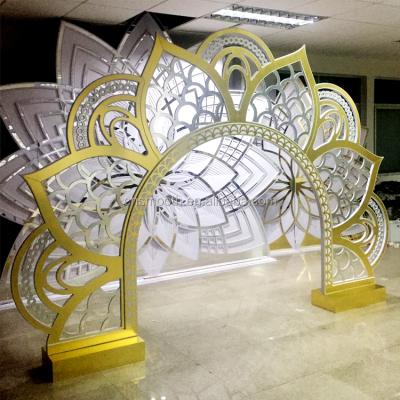 China Acrylic Wedding/Banquet/Hotel Arch Wedding Backdrop PVC Backdrop For Wedding Decoration for sale