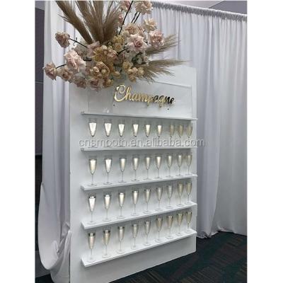 China Wedding Custom Wedding Champagne Wall Perspex Cocktail Rack Acrylic for sale