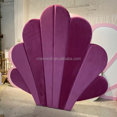 China New Velvet Acrylic Wedding Decoration Luxurious Event Wedding Flower Stand Wall Backdrop for sale