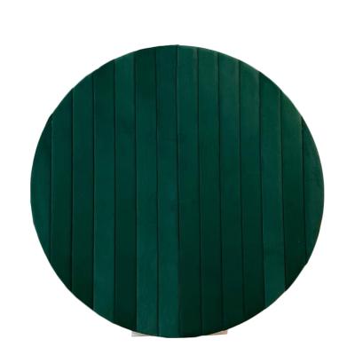 China Hot Selling Dark Green Acrylic Velvet 2m Round Backdrop For Outdoor Wedding for sale