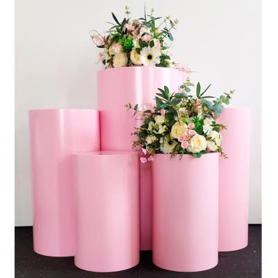 China Wedding/Banquet/Hotel Wedding Pale Pink Pedestals Display Pedestals Dessert Table Cake Stand for sale