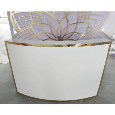 China Factory High Quality Wedding Acrylic White Acrylic Around Solid Outdoor Bar Table for sale