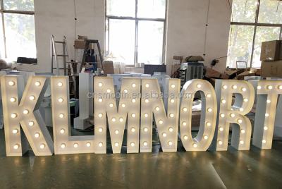 China Unique Romantic Giant 3D Metal Led Light Marquee Number Letter For Wedding Party Decoration for sale