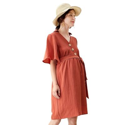 China Wholesale Breathable Maternity Pregnancy Women Casual Loose Maternity Nursing Dress for sale