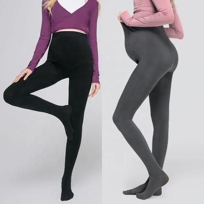 China Seamless Pregnant Pantyhose Pregnant Women Leggings High Waists Warm Breathable Compression Pantyhose for sale