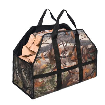 China Vintage Heavy Duty Heavy Duty Carrier Firewood Storage Bag Tote Holder For Fire Pit Grilling for sale