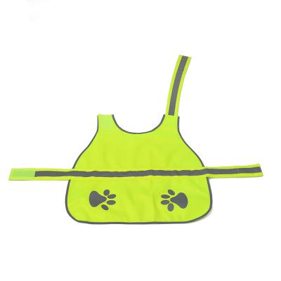 China Custom Viable Night Viable Single Safety Reflective Dog Apparel Pet Vest Fluorescent Yellow Reflective Vest for sale