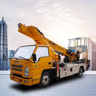 China 23 meters high lifting platform anti-aircraft gun billboard installation of high-altitude working car < 4L for sale