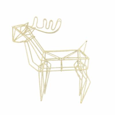 China Living Room Home Decoration Animal Iron Statuette Iron Statuette Christmas Deer Pendant Decoration for sale