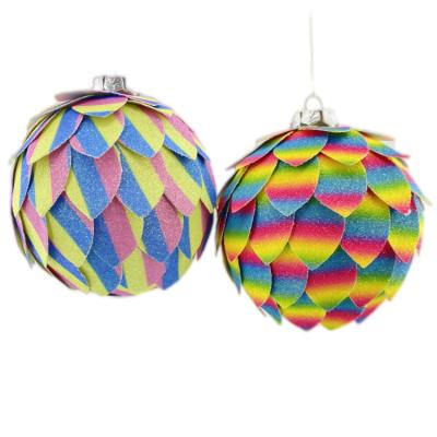 China 2022 new design plastics and scum outdoor ball Christmas plastic decorative home ball Christmas gifts for sale