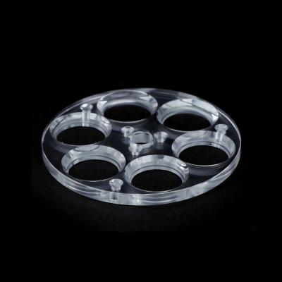 China Manufacturer Oem Accept Transparent Aluminum Mirror Finishing Plastic CNC Machining Customized Part for sale