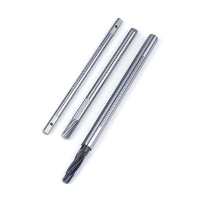 China Building Material Shops Precision Chrome Long Cnc Plating Metal Grinding Machining Shaft With Holes Stainless Steel for sale