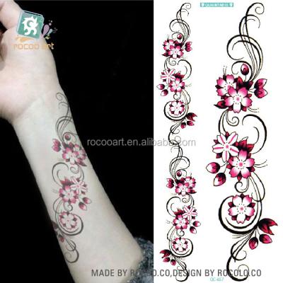 China QC-657 / Fashional Temporary Charm New Rose Flower Tribal Braclet Tattoo Sticker Temporary Tattoo For Women for sale