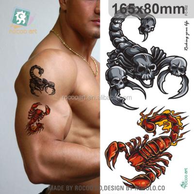 China 2016 FC-502/New Scorpid Temporary Design Waterproof Temporary Fake Body Art Big Crab Tattoos Stickers For Men for sale