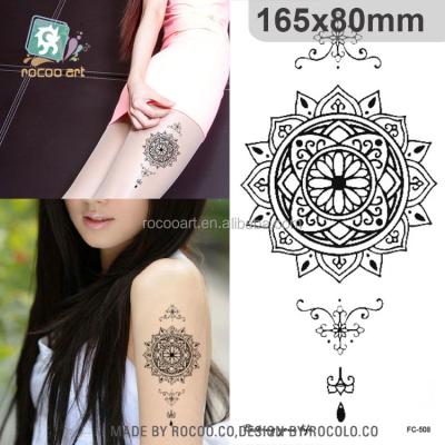 China FC-508 Temporary Black/Waterproof Temporary Fake Mandala Tattoos Supplies Wholesale Cover Scar for sale