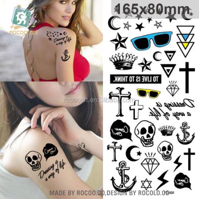 China FC-505/Mini Fashion Tattoo Element Skull Star Cross Temporary Tattoo Sticker Temporary Finger for sale