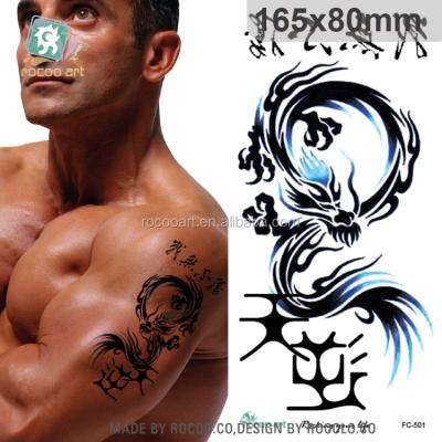 China FC-501/Male Temporary Tattoo Sticker Temporary Chinese Dragon Tattoo for sale