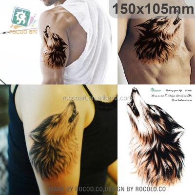 China SC908/New 2015 Temporary Fake Cool Wolf Designs Temporary Tattoo Sleeves Sticker For Men for sale