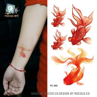 China New RC-069/2016 Temporary Cute Tattoo Series Safety Temporary Tattoos Koi Fish Tattoo Designs for sale