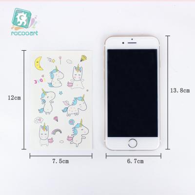 China New Arrival Customs Cartoon Unicorn Temporary Tattoo Designs For Kids Children Kids for sale