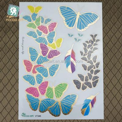 China VT345 / 2015 Flash Tattoos Bling Custom Metallic Temporary Tattoo Fashionable Temporary Butterfly for sale