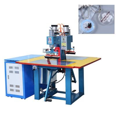 China 5KW Hotels Pneumatic Double Head PVC Down Inflatable Feather Tags HF Welding Machine for sale