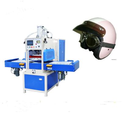 China PVC/PU/TPU 15KW High Frequency Welding Cutting and Embossing Lathe Roller Skating Helmet Lining Making Machine for sale